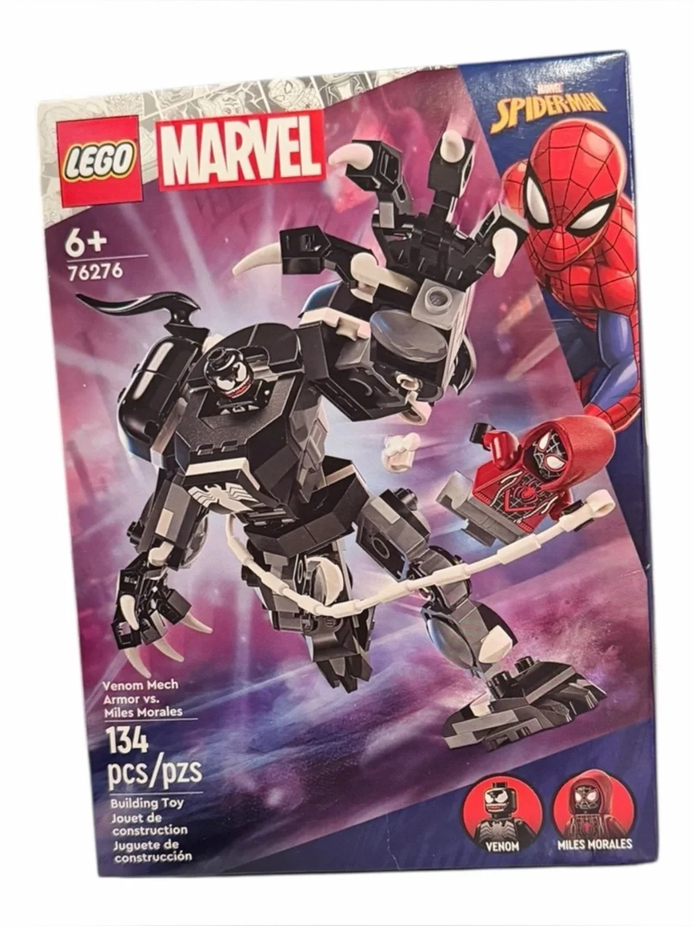 LEGO Super Heroes: Venom Mech Armor Vs. Miles Morales 76276 Building Block Set